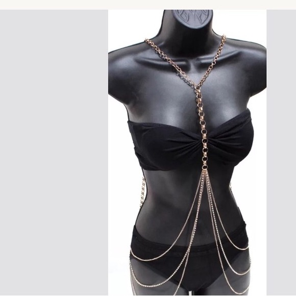Rhinestones body chain - Picture 3 of 4